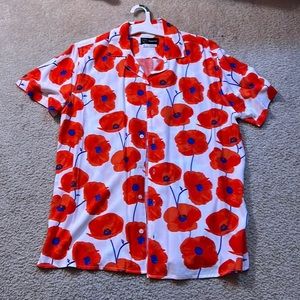 Button down dress up flashy shirt